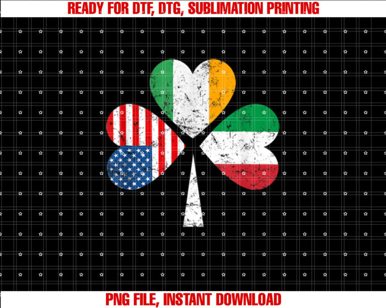 Irish Italian American Flag Ireland Italy Usa Patricks Day T-shirt
