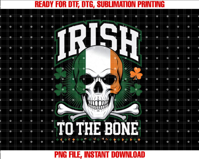 Irish to the Bone Skull Design T-shirt
