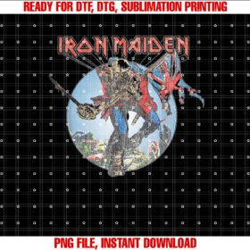 Iron Maiden Burst Trooper T-shirt, Sublimation Design, Digital Download
