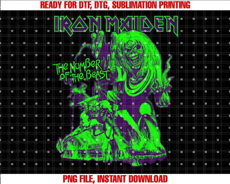 Iron Maiden Number of the Beast Halloween Green Black T-shirt