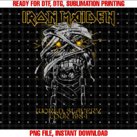 Iron Maiden Powerslave Head Mummy Brown T-shirt, Sublimation Design, Digital Download