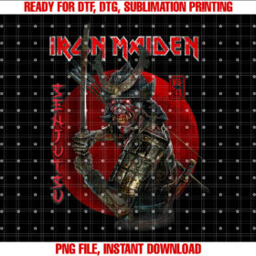 Iron Maiden Senjutsu Eddie Red Circle T-shirt, Sublimation Design, Digital Download