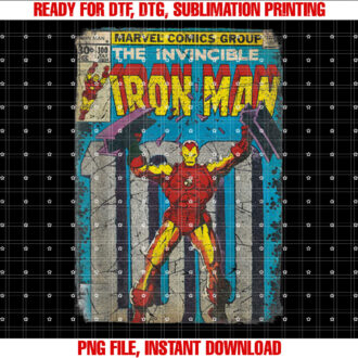 Iron Man Classic Retro Comic Vintage Graphic T-shirt