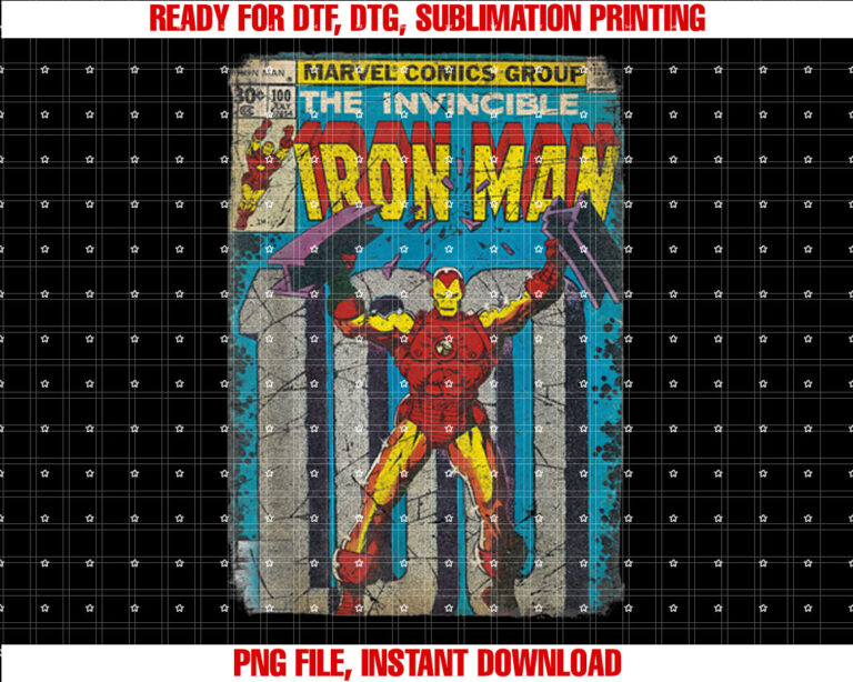 Iron Man Classic Retro Comic Vintage Graphic T-shirt