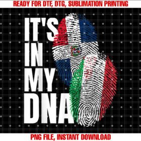Italian and Dominican Mix Dna Flag Heritage Gift T-shirt, Sublimation Design, Digital Download