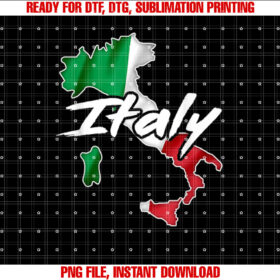 Italy Flag Italian Map Vintage Italia Boys Girls Souvenir T-shirt, Sublimation Design, Digital Download