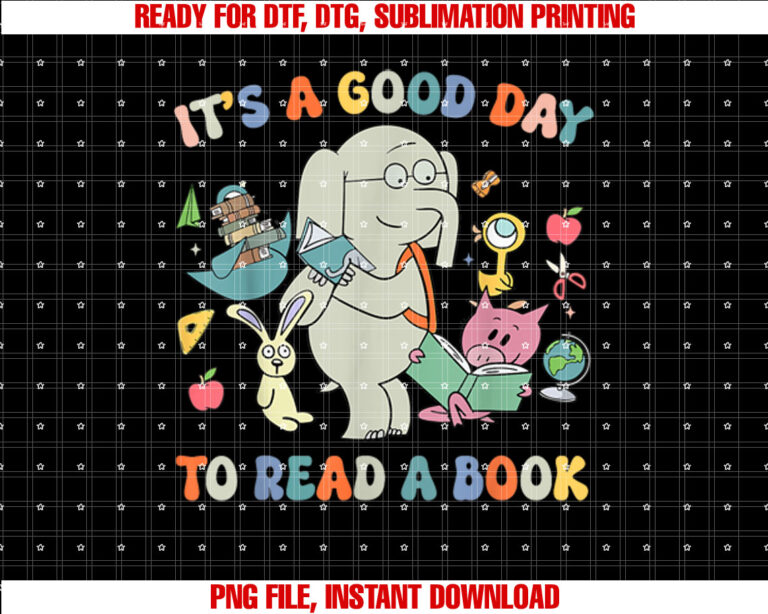 Its a Good Day to Read Lover Cute Pig and Elephant T-shirt
