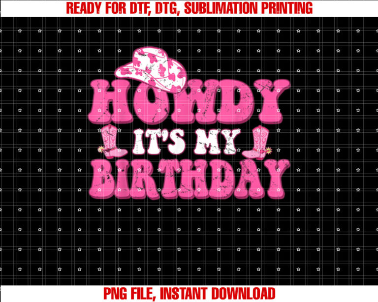 Its My Birthday Howdy Women Western Retro Cowboy Hat T-shirt