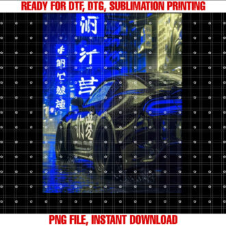 Jdm Japanese Drifting Racing Tuning Car Skyline on the Back T-shirt, Sublimation Design, Digital Download