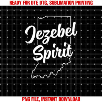 Jezebel Spirit Funny Indiana Pride Blue Dot in a Red State T-shirt, Sublimation Design, Digital Download