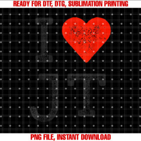 Jt Fan Merch Initials Men Red Heart Women I Love Jt T-shirt, Sublimation Design, Digital Download