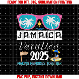 Jamaica Girls Trip 2025 Fun Matching Caribbean Vacation T-shirt, Sublimation Design, Digital Download