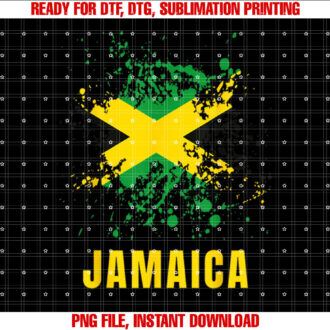 Jamaica Retro Vintage Watercolors Sport Jamaican Flag T-shirt, Sublimation Design, Digital Download