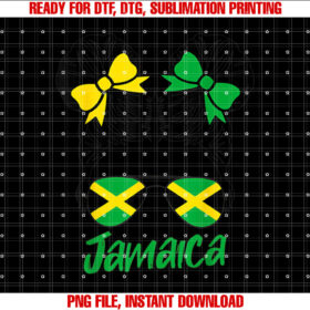 Jamaican Girl Messy Bun Jamaica Summer Vacation Girls Trip T-shirt, Sublimation Design, Digital Download