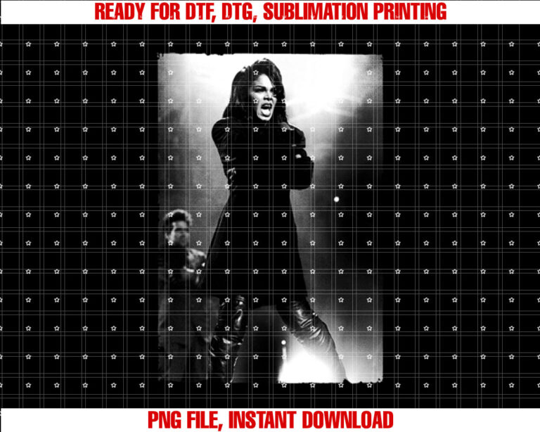 Janet Jackson Singing Live by Stephen Wright T-shirt, Sublimation Design, Digital Download