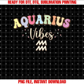 January February Birthday Astrology Aquarius Zodiac Sign T-shirt, Sublimation Design, Digital Download