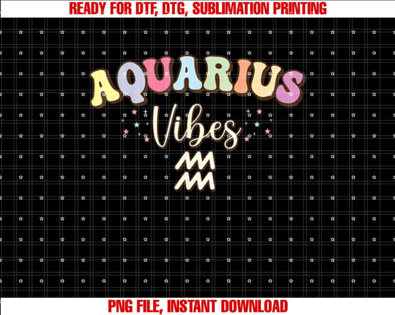 January February Birthday Astrology Aquarius Zodiac Sign T-shirt, Sublimation Design, Digital Download