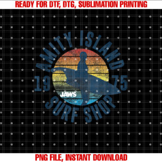 Jaws Amity Island Surf Shop 1975 Retro T-shirt, Sublimation Design, Digital Download