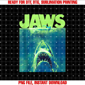 Jaws Surfacing Neon T-shirt, Sublimation Design, Digital Download