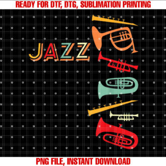 Jazz Music Design Jazz T-shirt, Sublimation Design, Digital Download