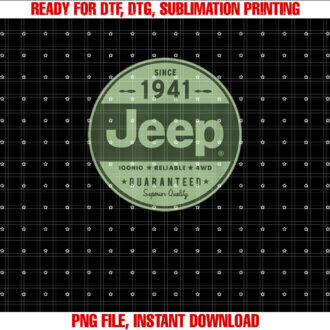Jeep 1941 Vintage Officially Licensed T-shirt, Sublimation Design, Digital Download