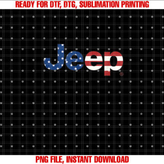 Jeep Flag Wordmark T-shirt, Sublimation Design, Digital Download