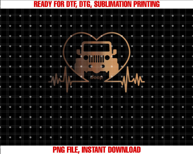 Jeep Heart Melanated Edition T-shirt, Sublimation Design, Digital Download