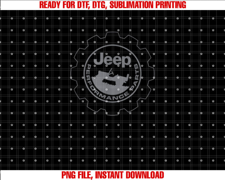 Jeep Performance Parts T-shirt, Sublimation Design, Digital Download