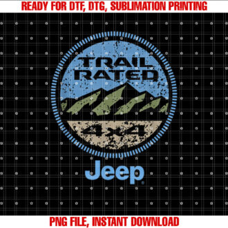 Jeep Trail Rated T-shirt, Sublimation Design, Digital Download