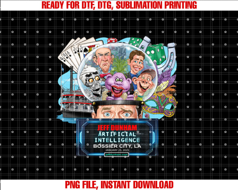 Jeff Dunham Bossier City La 2025 T-shirt, Sublimation Design, Digital Download