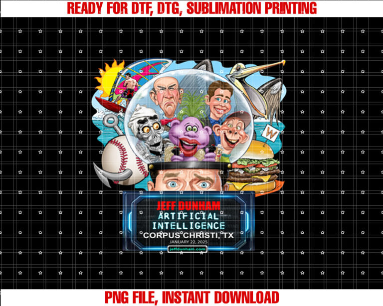 Jeff Dunham Corpus Christi Tx 2025 T-shirt, Sublimation Design, Digital Download
