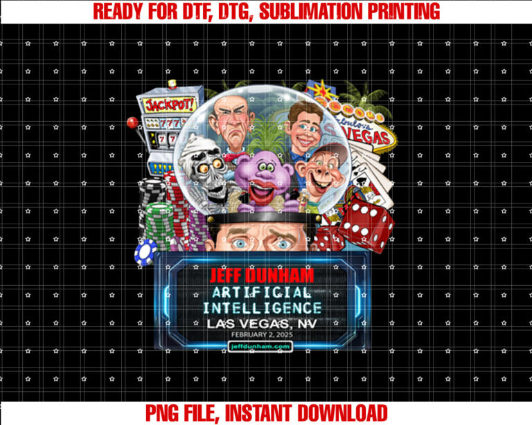 Jeff Dunham Las Vegas Nv 2025 T-shirt, Sublimation Design, Digital Download