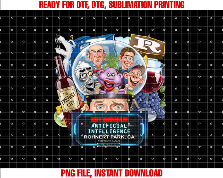 Jeff Dunham Rohnert Park Ca 2025 T-shirt, Sublimation Design, Digital Download