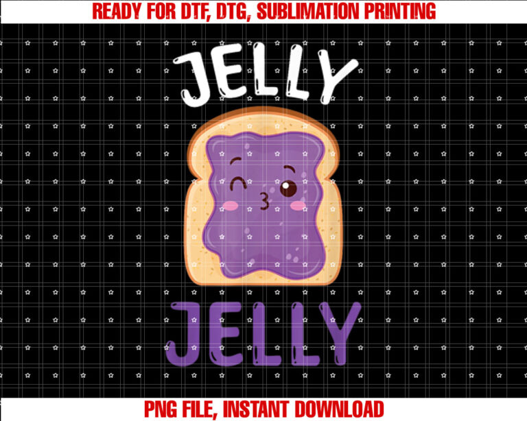 Jellypeanut Butter Matching Couple Best Friend Men Women T-shirt, Sublimation Design, Digital Download
