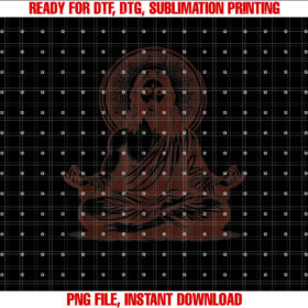 Jesus Meditating as a Buddhist Monk Meditation T-shirt, Sublimation Design, Digital Download