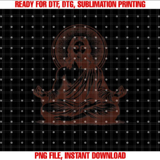 Jesus Meditating as a Buddhist Monk Meditation T-shirt, Sublimation Design, Digital Download