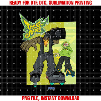 Jet Set Radio Duo Combo Yoyo Sega Dreamcast Video Game T-shirt, Sublimation Design, Digital Download