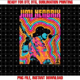 Jimi Hendrix T-shirt, Sublimation Design, Digital Download