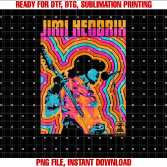 Jimi Hendrix T-shirt, Sublimation Design, Digital Download