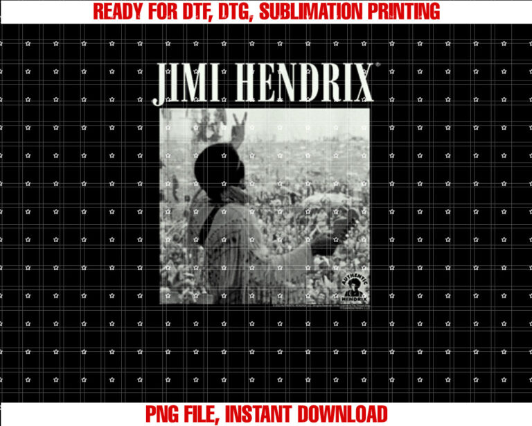 Jimi Hendrix Live at Woodstock T-shirt, Sublimation Design, Digital Download
