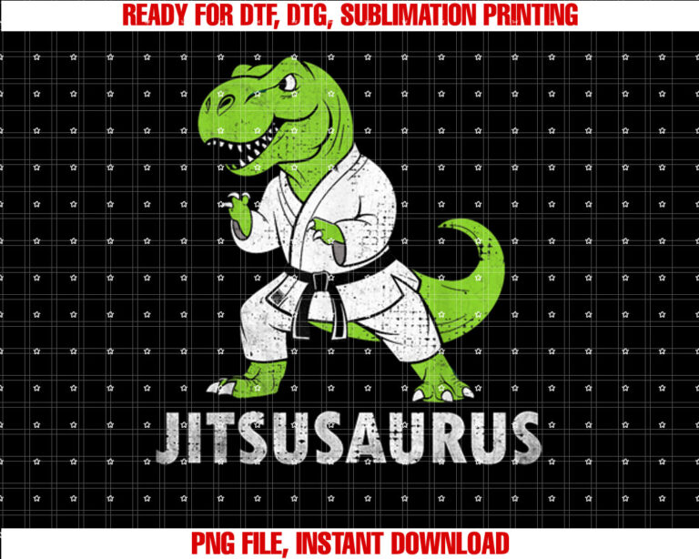 Jitsusaurus Funny Bjj Brazilian Jiu Jitsu Trex Kids Boys T-shirt, Sublimation Design, Digital Download
