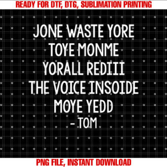 Jone Waste Yore Toye Monme Funny Pop Miss You Punk Lyrics T-shirt