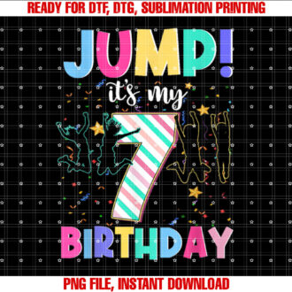 Jump Its My 7th Birthday Jumper 7 Years Old Jumping T-shirt