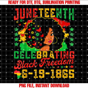 Juneteenth Flag Celebrating Black Freedom Juneteenth 1865 T-shirt, Sublimation Design, Digital Download