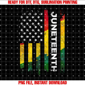 Juneteenth Freedom Day American Flag Black Pride T-shirt, Sublimation Design, Digital Download