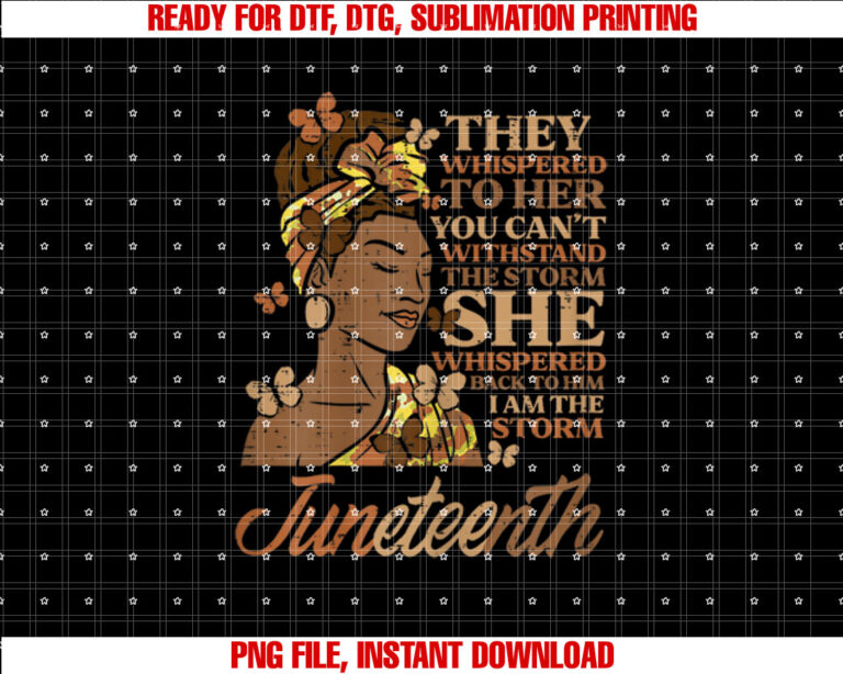 Juneteenth I Am the Storm Black Woman Women Girls Kids Youth T-shirt