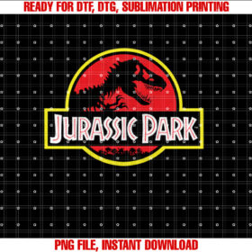 Jurassic Park Distressed Vintage T-shirt, Sublimation Design, Digital Download