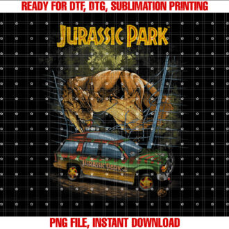 Jurassic Park Vintage TRex Break Out Shirt design, Digital Download