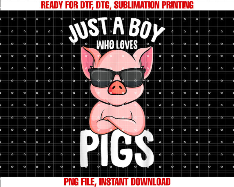 Just a Boy Who Loves Pigs Kids T-shirt