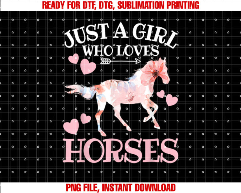 Just a Girl Who Loves Horses Teen Girls Horse Lover T-shirt